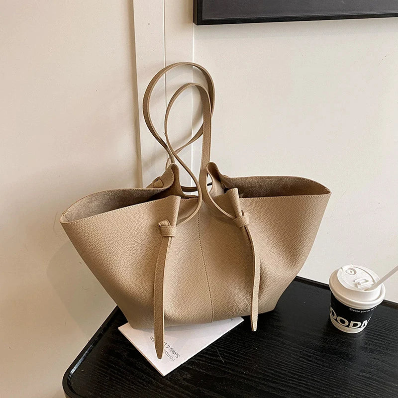 Brand Designer Bucket Shoulder Bags For Women Soft PU Leather Big Capacity Shopper Tote Set Luxury Designer Handbags