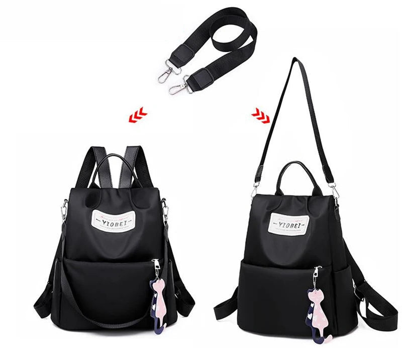 Quality Waterproof Oxford Backpack, Women High Capacity Anti-theft Travel Daypack, Casual Rucksack, Multi-use Shoulder Bags