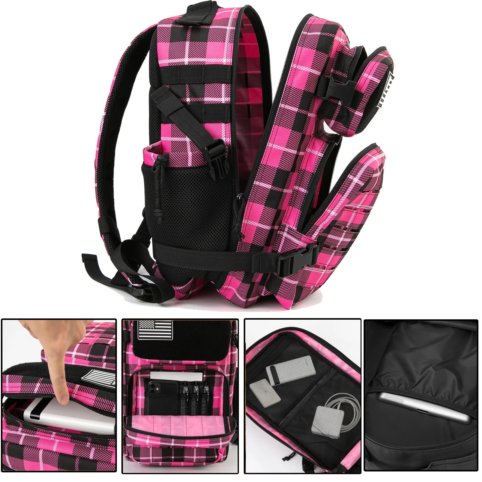 25L/45L Tactical Backpack for Women/men survival Laser Cut Molle Daypack School Bag Gym EDC Rucksack with Dual Cup Holder