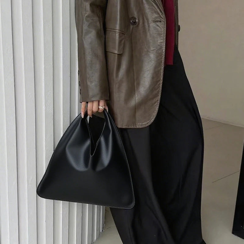 Simple Design Small Bindle Trendy Bag PU Leather Handbag for Women Casual Winter Shoulder Bags