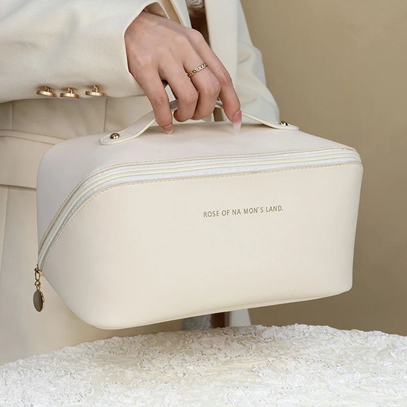 Makeup Organizer Female Toiletry Kit Bag Make Up Case Storage Pouch PU Lady Box, Cosmetic Bag, Organizer Bag For Travel Zip ﻿