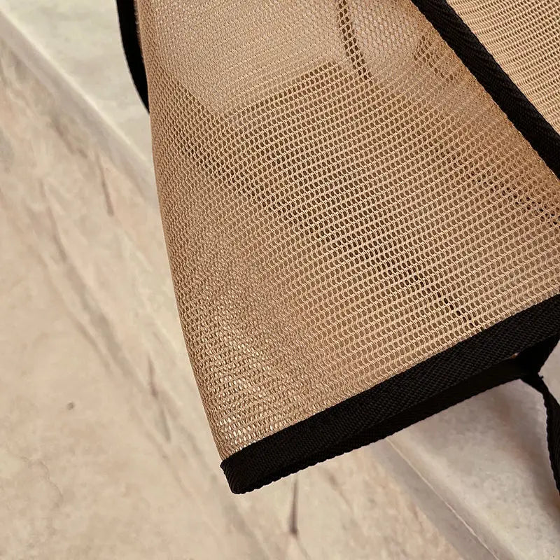 Fashion Large Capacity Handbag Mesh Hollow Out Design Beach Travel Package For Women Single Shoulder Bag Female Shopper Totes
