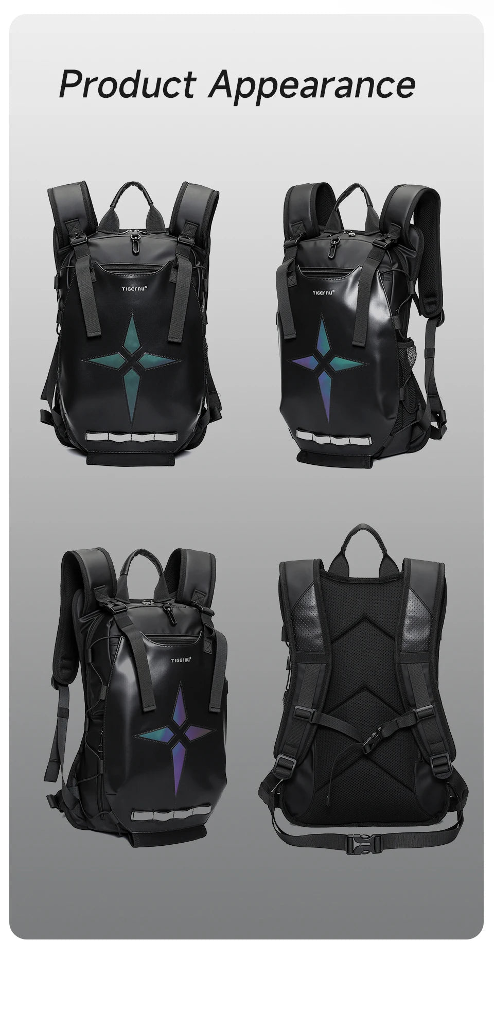 Tigernu Cycling Backpacks Men Waterproof Bicycle Bags Motor Bags Sport Bike Backpacks Storage Helmet Pack With Reflective Strap