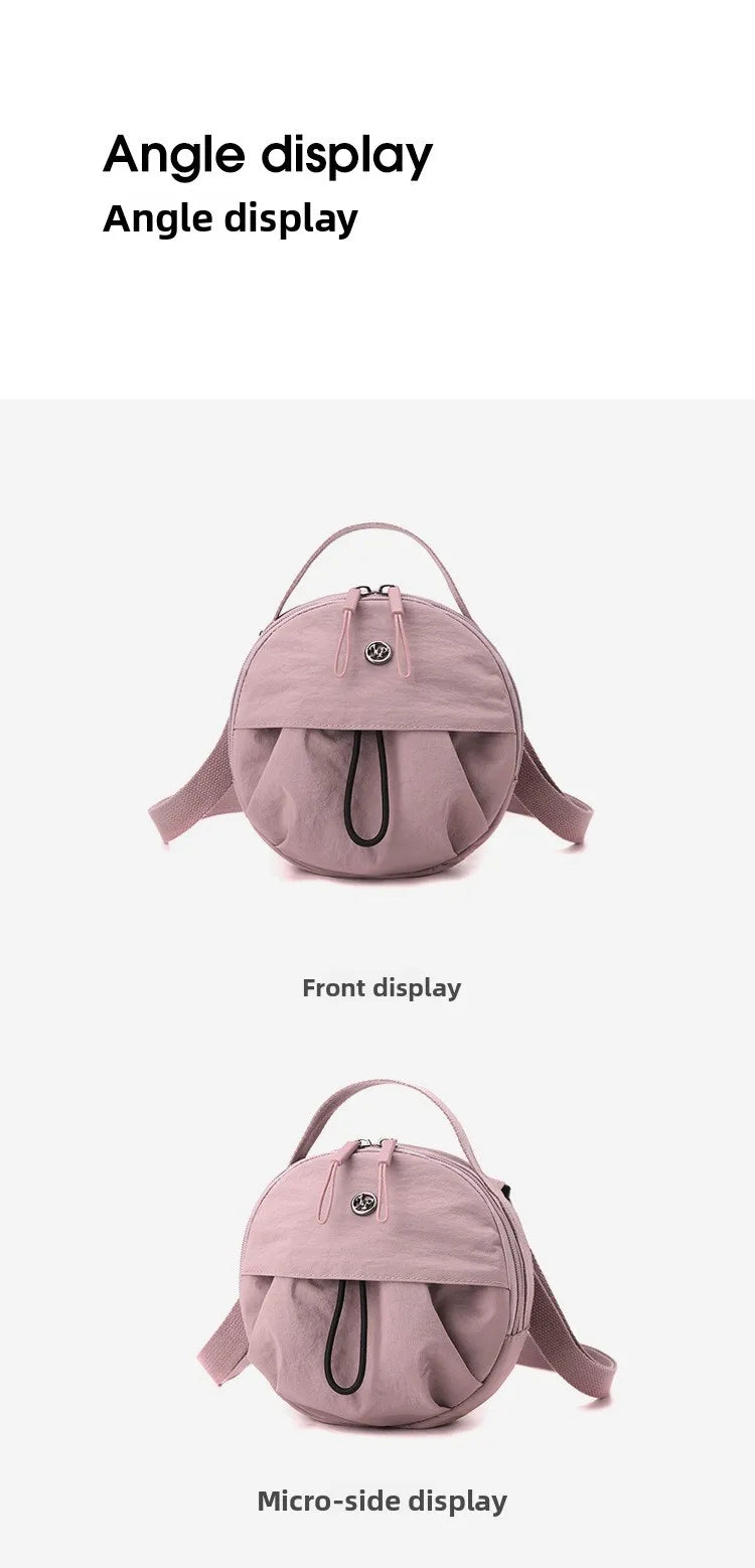 Thickened Waterproof Round Handbag, Single Shoulder Messenger Bag, Versatile Fashion Cross Body Phone Purse Pouch for Going Out