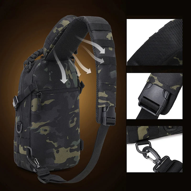 Camping Chest Bag Tactical Backpack for Men Sports Shoulder Outdoor Hiking Climbing Cycling Fishing MOLLE Sling EDC Fanny Pack
