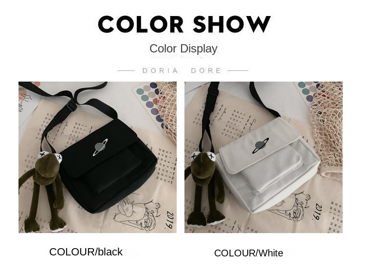 Casual Collage Student Messenger Bag Women Small Bag Canvas Shoulder Bag For Women Print Crossbody Bags Bolsas Sac