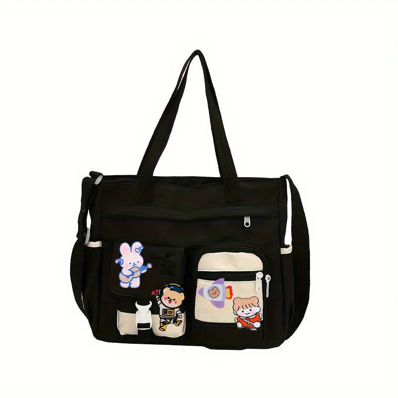 Oxford Fabric Tote Bag, Teen Handbag Shoulder Bag, Nylon Ladies Messenger Bag, Girls Women Cross Body Bags, Student School Bags
