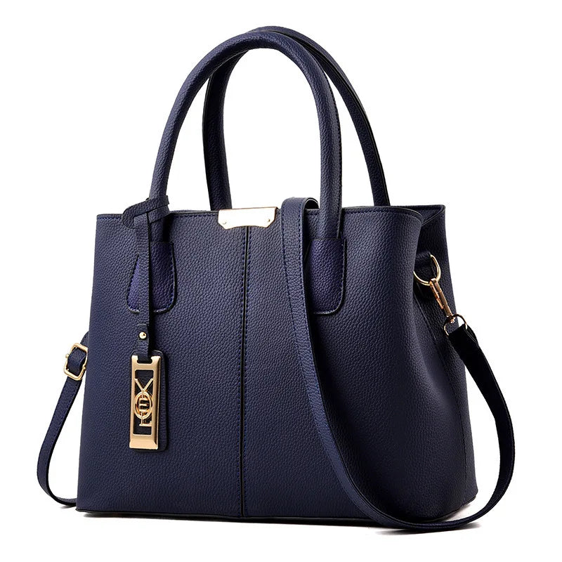 Bag Fashion Solid Color Handbag Middle-aged Mom Bag Simple Casual Large Capacity Shoulder Bag