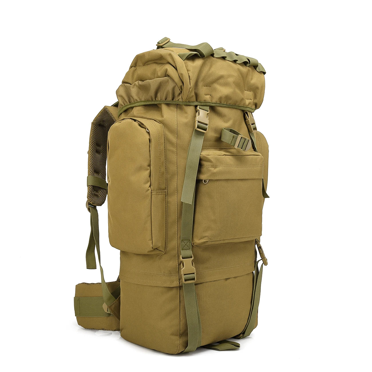 65L Large Capacity Waterproof Outdoor Hking Backpack Tactical Hunting Camping Rucksack Rain Cover Mountaineering Climbing Bags