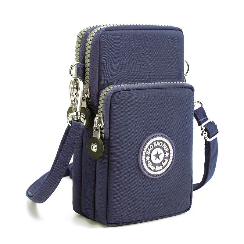 Sports Arm Bag, Women Mobile Phone Bag Running Messenger Purse Wallet, Women's Shoulder Cross Body Bags Multi Layer Zipper Pouch