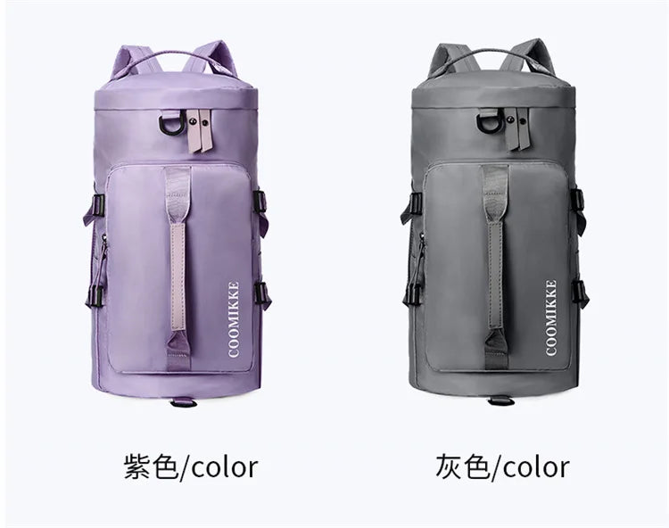 New fitness sport crossbody bag unisex backpack business trip large capacity short travel bag dry and wet separation luggage bag