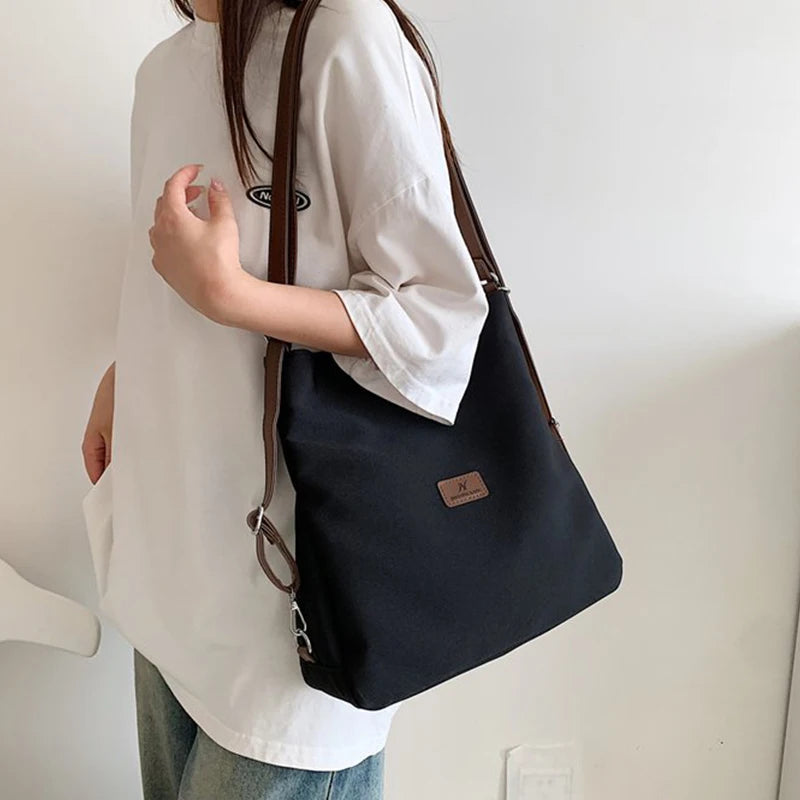Designer Nylon Women's Casual Travel Backpack Trendy Top-Handle Shoulder Crossbody Bag Luxury Handbags Female Purse