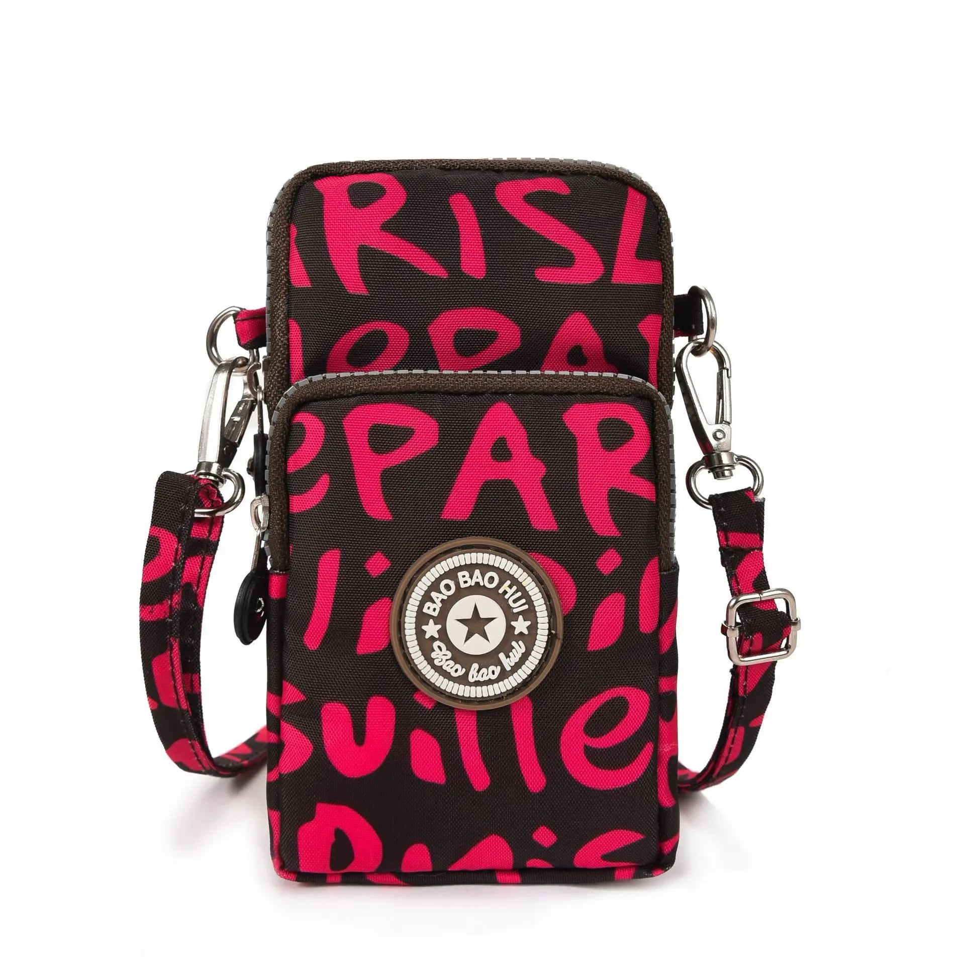 Sports Arm Bag, Women Mobile Phone Bag Running Messenger Purse Wallet, Women's Shoulder Cross Body Bags Multi Layer Zipper Pouch