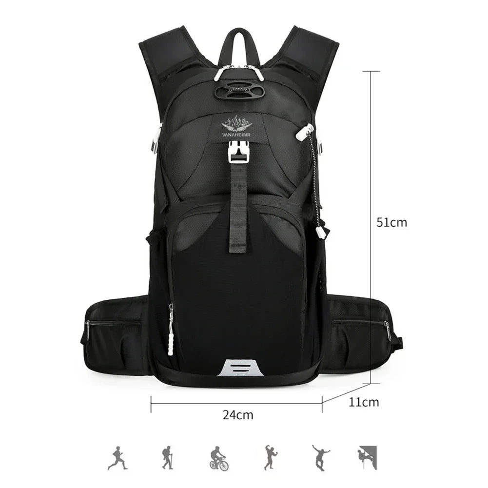 Camping Backpack Waterproof Breathable Fishing Bag Lightweight Large Capacity Hiking Climbing Rucksack for Outdoor Activities