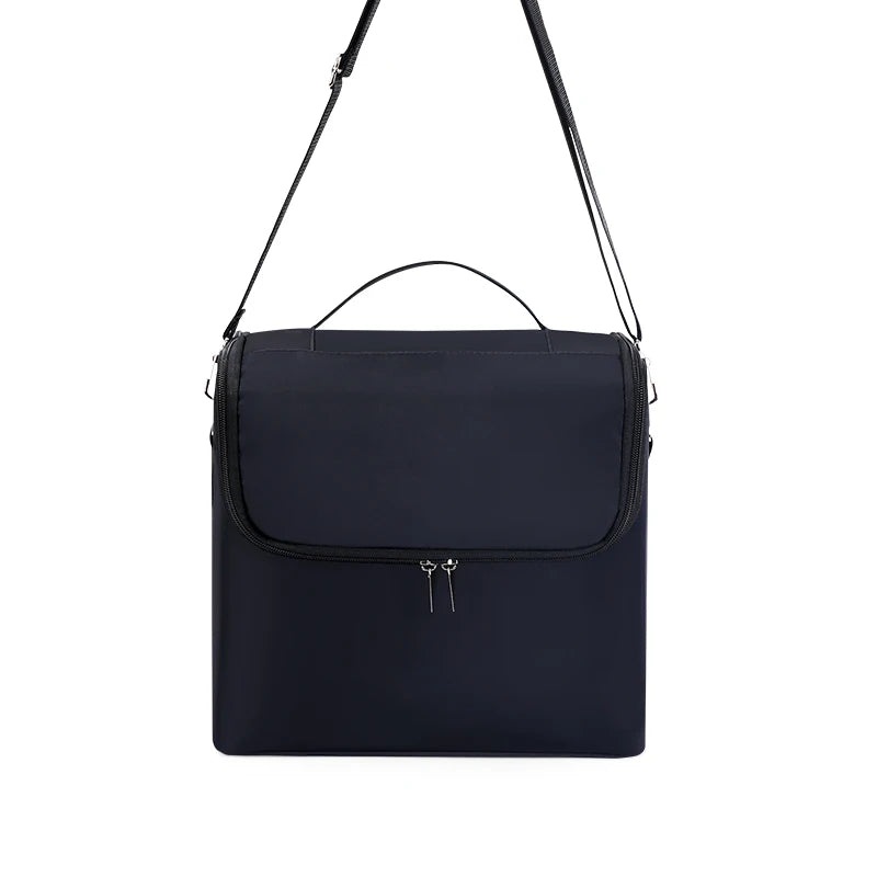 Large Makeup Carrying Train Case for Women, Travel Bag Storage Box,4 Tier Professional Nail Organizer Case with Adjustable